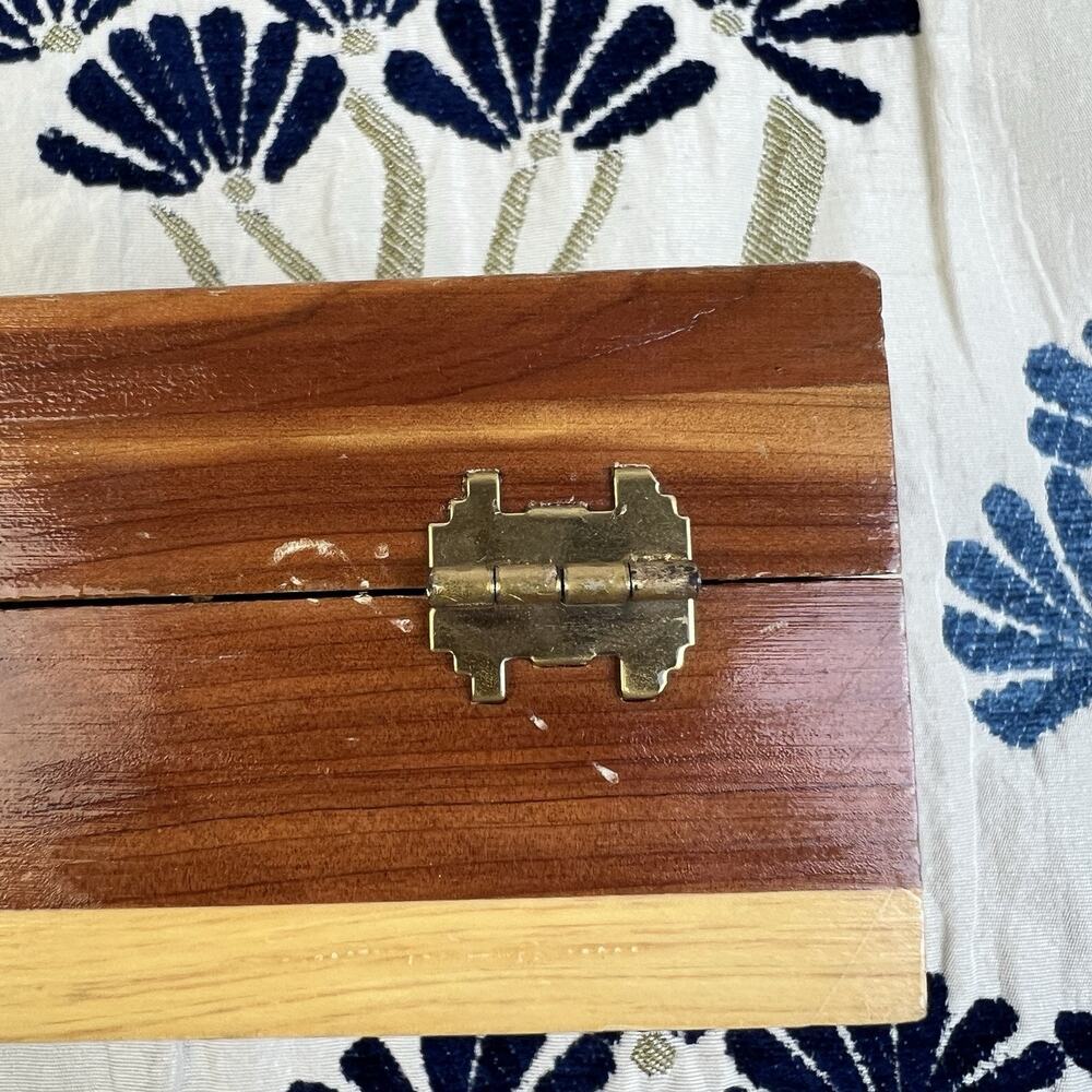 Panda Bear Trinket Box K Chin Artist Wooden Hinged Box Asian Home Decor Vintage - Picture 5 of 11